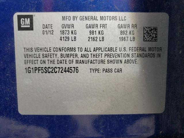 Photo 11 VIN: 1G1PF5SC2C7244576 - CHEVROLET CRUZE 