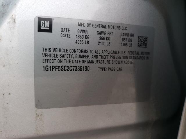 Photo 9 VIN: 1G1PF5SC2C7336190 - CHEVROLET CRUZE LT 