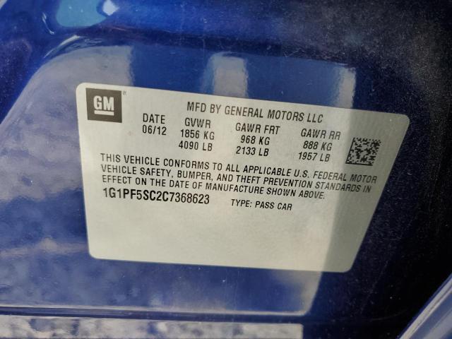 Photo 11 VIN: 1G1PF5SC2C7368623 - CHEVROLET CRUZE 