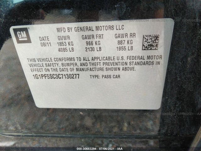 Photo 8 VIN: 1G1PF5SC3C7130277 - CHEVROLET CRUZE 