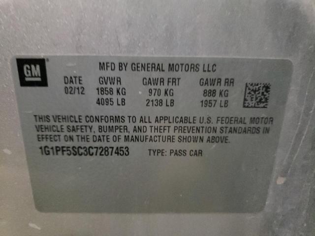 Photo 9 VIN: 1G1PF5SC3C7287453 - CHEVROLET CRUZE LT 