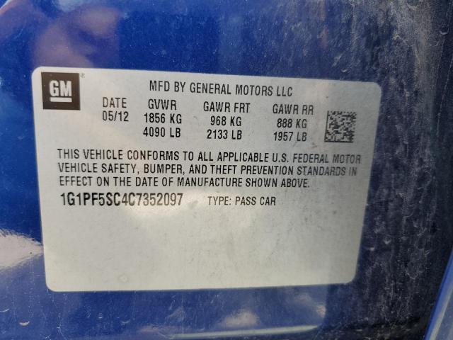 Photo 9 VIN: 1G1PF5SC4C7352097 - CHEVROLET CRUZE LT 