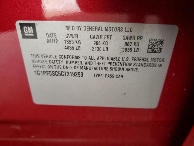 Photo 11 VIN: 1G1PF5SC5C7319299 - CHEVROLET CRUZE 