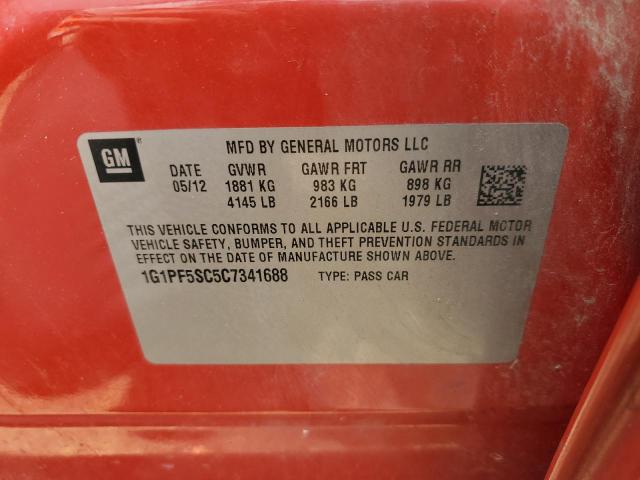 Photo 11 VIN: 1G1PF5SC5C7341688 - CHEVROLET CRUZE 