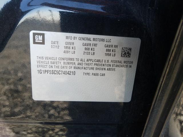 Photo 9 VIN: 1G1PF5SC5C7404210 - CHEVROLET CRUZE LT 