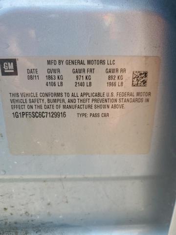 Photo 11 VIN: 1G1PF5SC6C7129916 - CHEVROLET CRUZE 