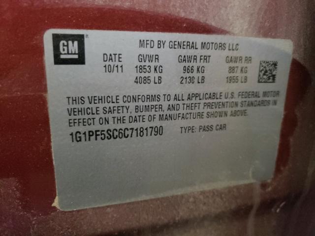 Photo 9 VIN: 1G1PF5SC6C7181790 - CHEVROLET CRUZE LT 