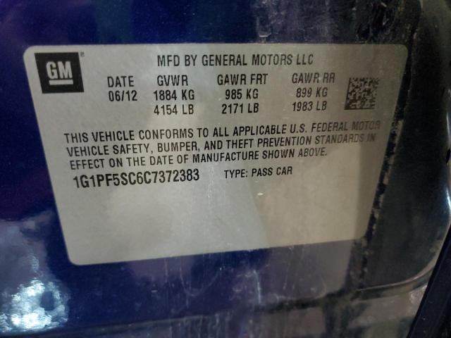 Photo 12 VIN: 1G1PF5SC6C7372383 - CHEVROLET CRUZE LT 