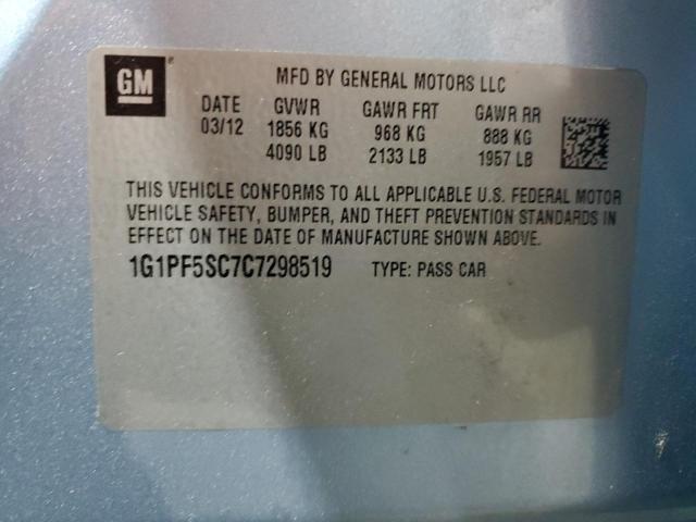 Photo 11 VIN: 1G1PF5SC7C7298519 - CHEVROLET CRUZE LT 