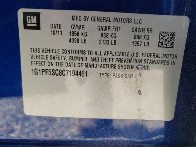 Photo 11 VIN: 1G1PF5SC8C7194461 - CHEVROLET CRUZE LT 