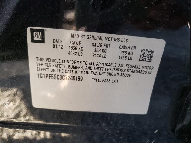 Photo 9 VIN: 1G1PF5SC8C7240189 - CHEVROLET CRUZE LT 