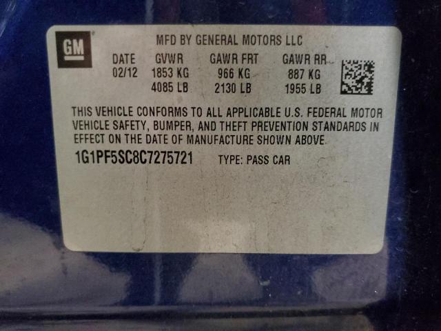 Photo 11 VIN: 1G1PF5SC8C7275721 - CHEVROLET CRUZE LT 