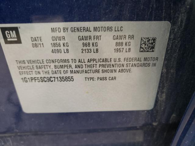 Photo 9 VIN: 1G1PF5SC9C7135855 - CHEVROLET CRUZE LT 