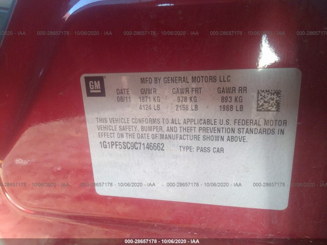 Photo 8 VIN: 1G1PF5SC9C7146662 - CHEVROLET CRUZE 