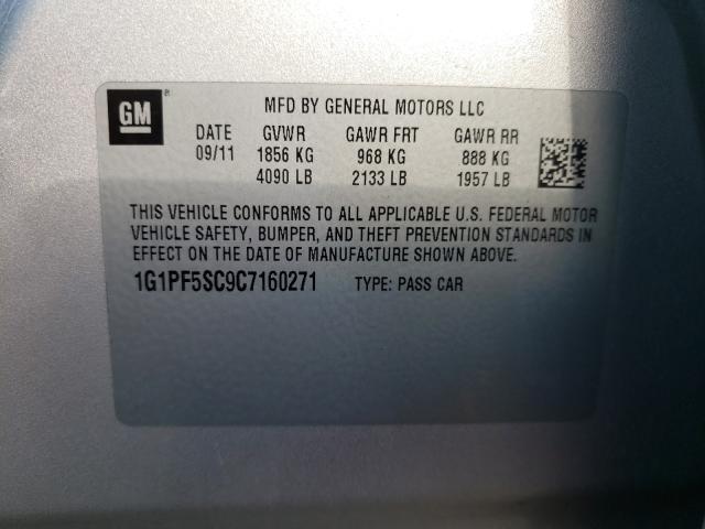 Photo 9 VIN: 1G1PF5SC9C7160271 - CHEVROLET CRUZE LT 