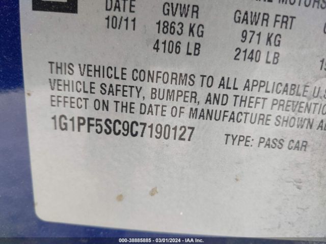 Photo 8 VIN: 1G1PF5SC9C7190127 - CHEVROLET CRUZE 