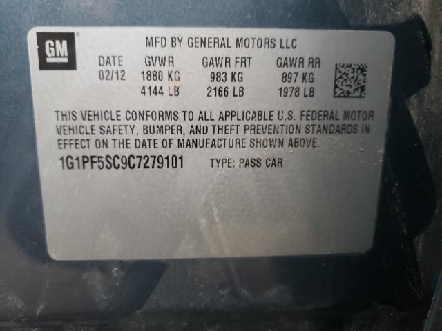 Photo 9 VIN: 1G1PF5SC9C7279101 - CHEVROLET CRUZE LT 