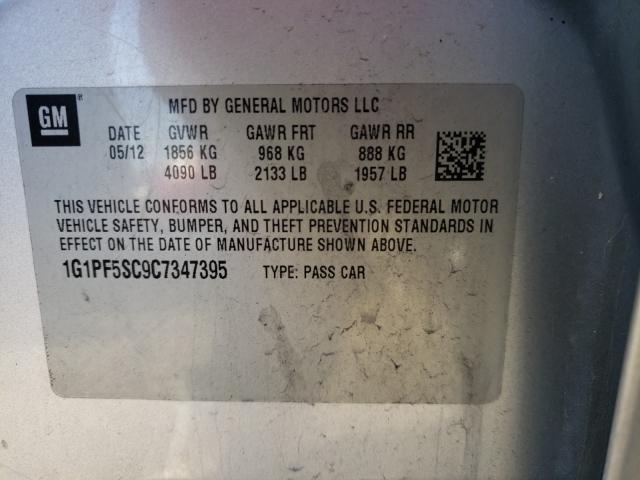 Photo 9 VIN: 1G1PF5SC9C7347395 - CHEVROLET CRUZE LT 