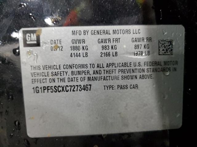 Photo 11 VIN: 1G1PF5SCXC7273467 - CHEVROLET CRUZE 