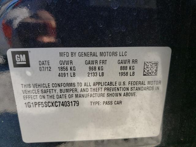 Photo 9 VIN: 1G1PF5SCXC7403179 - CHEVROLET CRUZE LT 