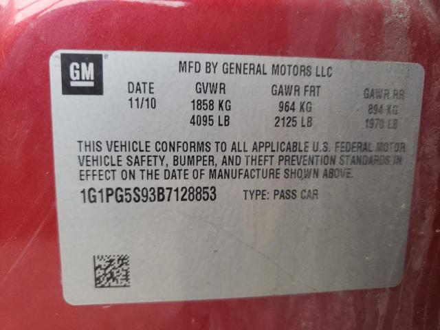 Photo 11 VIN: 1G1PG5S93B7128853 - CHEVROLET CRUZE LT 