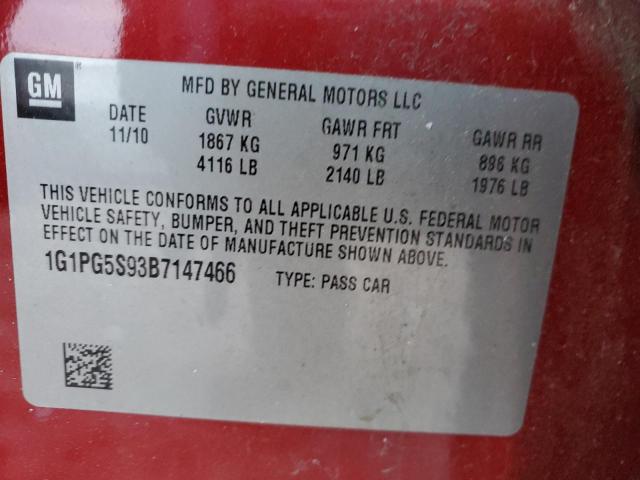 Photo 11 VIN: 1G1PG5S93B7147466 - CHEVROLET CRUZE 