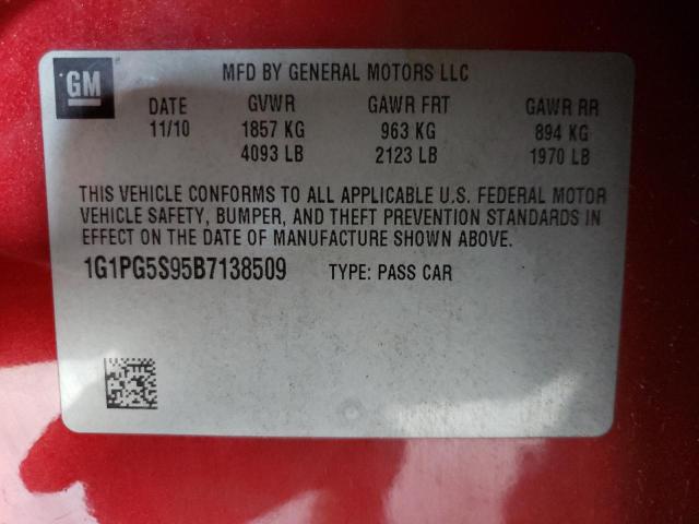 Photo 9 VIN: 1G1PG5S95B7138509 - CHEVROLET CRUZ 