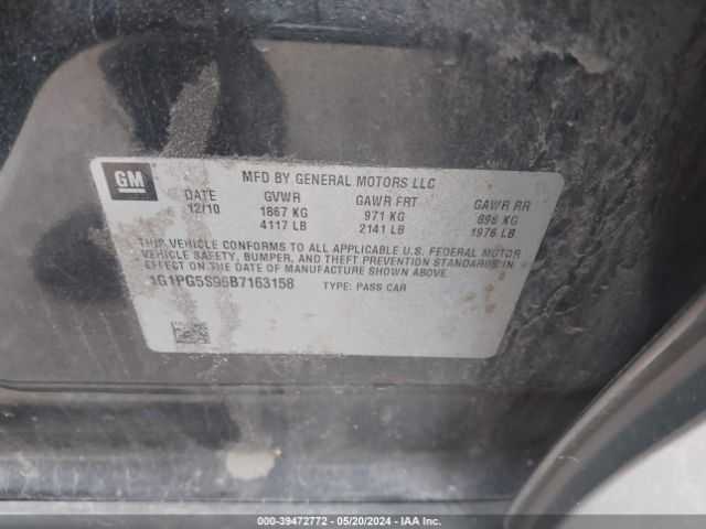 Photo 8 VIN: 1G1PG5S96B7163158 - CHEVROLET CRUZE 