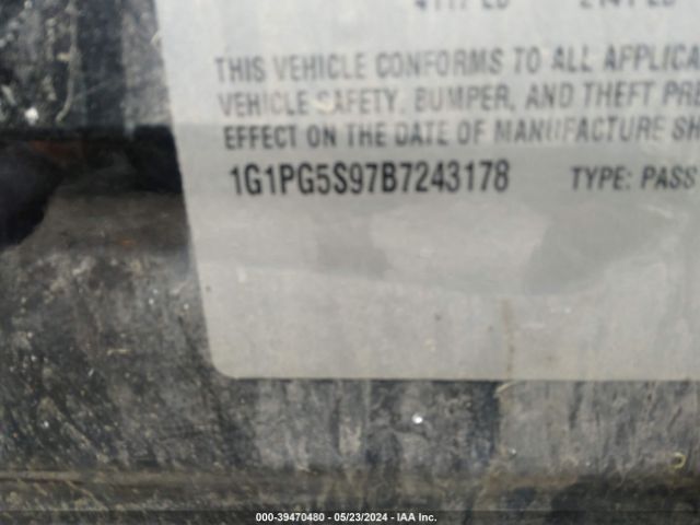 Photo 8 VIN: 1G1PG5S97B7243178 - CHEVROLET CRUZE 