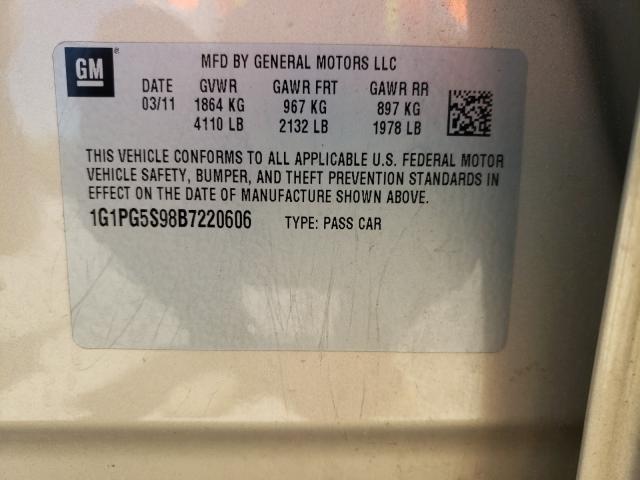 Photo 9 VIN: 1G1PG5S98B7220606 - CHEVROLET CRUZE LT 