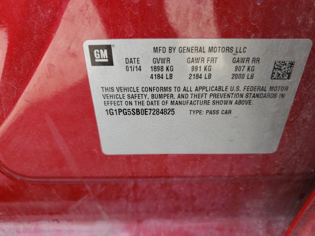 Photo 9 VIN: 1G1PG5SB0E7284825 - CHEVROLET CRUZE LTZ 