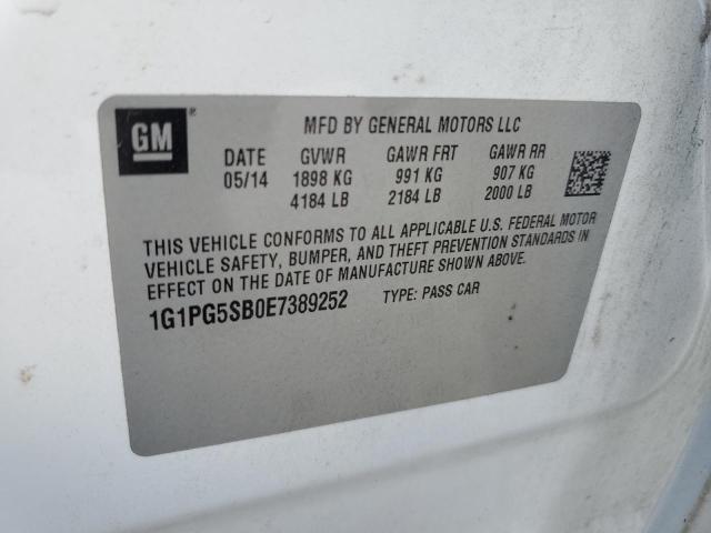 Photo 9 VIN: 1G1PG5SB0E7389252 - CHEVROLET CRUZE LTZ 