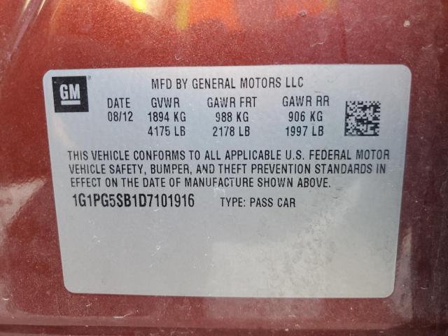 Photo 11 VIN: 1G1PG5SB1D7101916 - CHEVROLET CRUZE LTZ 