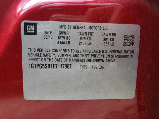 Photo 9 VIN: 1G1PG5SB1E7117907 - CHEVROLET CRUZE LTZ 