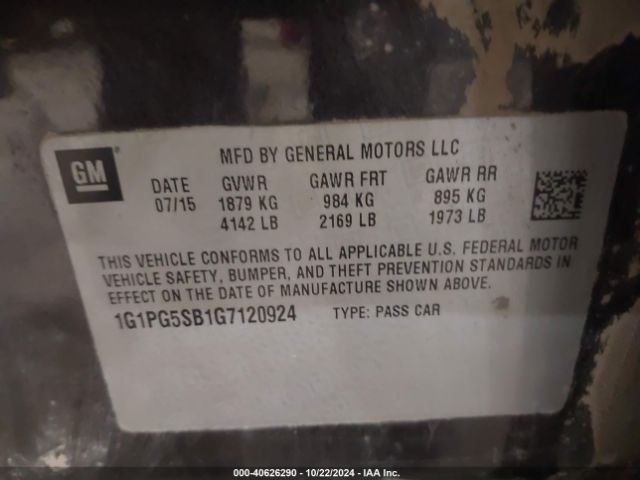 Photo 8 VIN: 1G1PG5SB1G7120924 - CHEVROLET CRUZE LIMITED 