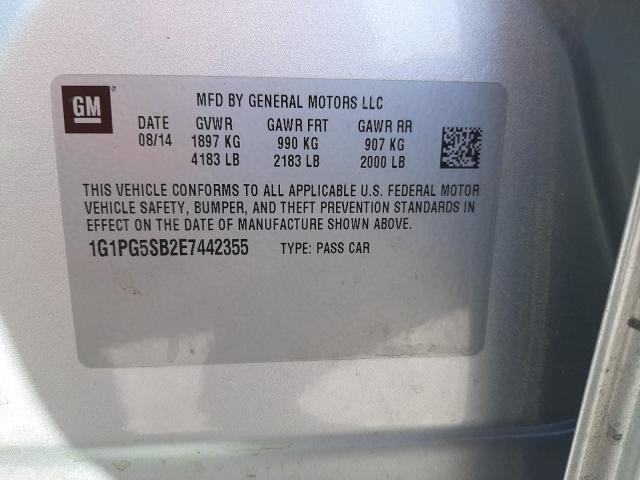 Photo 9 VIN: 1G1PG5SB2E7442355 - CHEVROLET CRUZE LTZ 