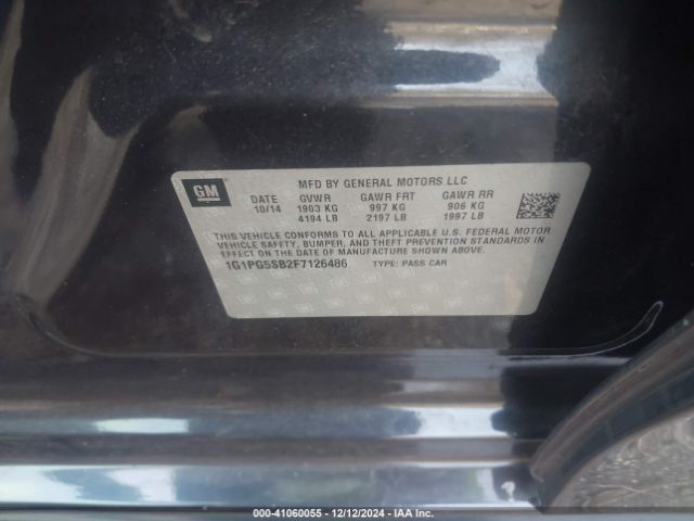 Photo 8 VIN: 1G1PG5SB2F7126486 - CHEVROLET CRUZE 