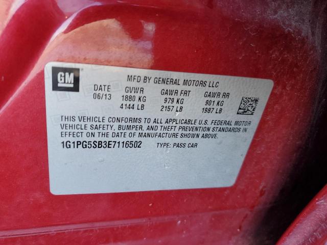 Photo 11 VIN: 1G1PG5SB3E7116502 - CHEVROLET CRUZE 