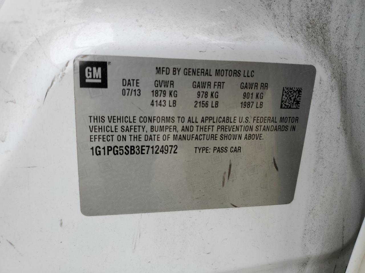 Photo 11 VIN: 1G1PG5SB3E7124972 - CHEVROLET CRUZE LTZ 