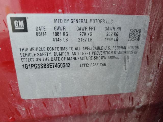 Photo 11 VIN: 1G1PG5SB3E7460542 - CHEVROLET CRUZE 