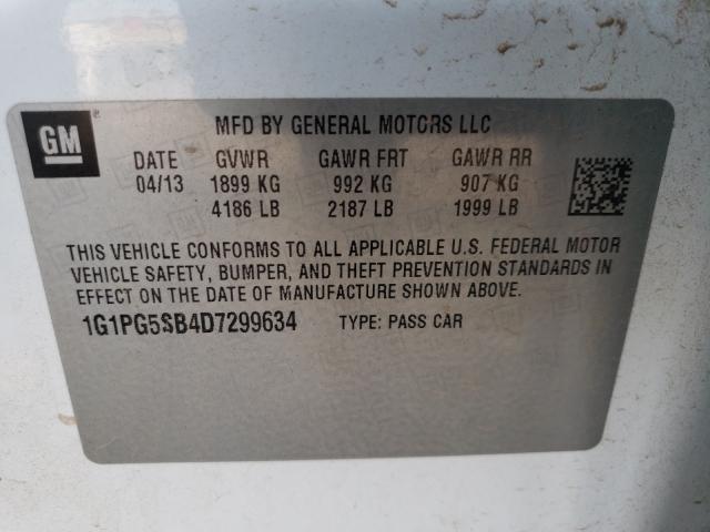 Photo 9 VIN: 1G1PG5SB4D7299634 - CHEVROLET CRUZE LTZ 