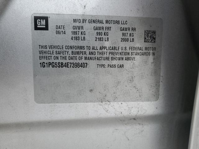 Photo 11 VIN: 1G1PG5SB4E7398407 - CHEVROLET CRUZE 