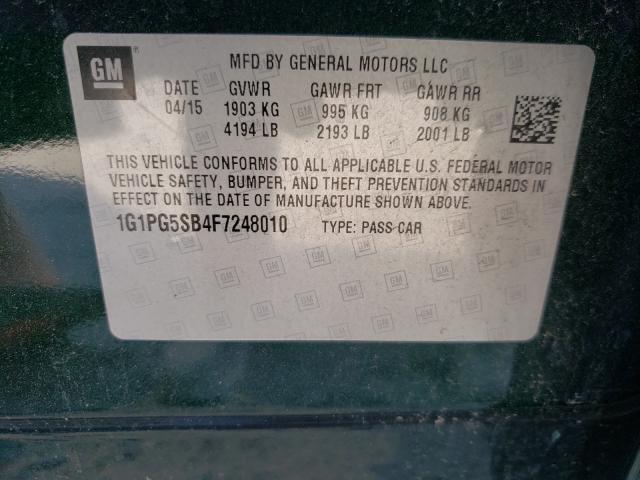 Photo 9 VIN: 1G1PG5SB4F7248010 - CHEVROLET CRUZE LTZ 