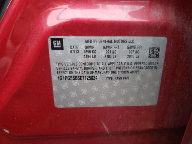 Photo 9 VIN: 1G1PG5SB5E7125024 - CHEVROLET CRUZE LTZ 