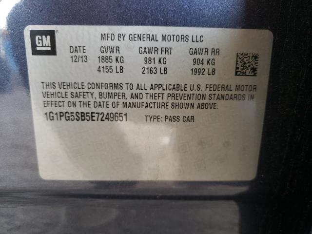 Photo 9 VIN: 1G1PG5SB5E7249651 - CHEVROLET CRUZE LTZ 