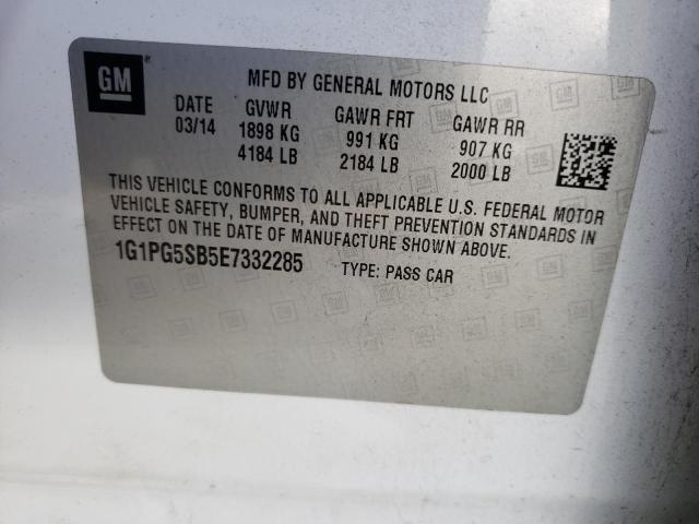 Photo 9 VIN: 1G1PG5SB5E7332285 - CHEVROLET CRUZE LTZ 