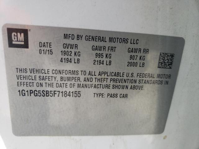 Photo 9 VIN: 1G1PG5SB5F7184155 - CHEVROLET CRUZE LTZ 