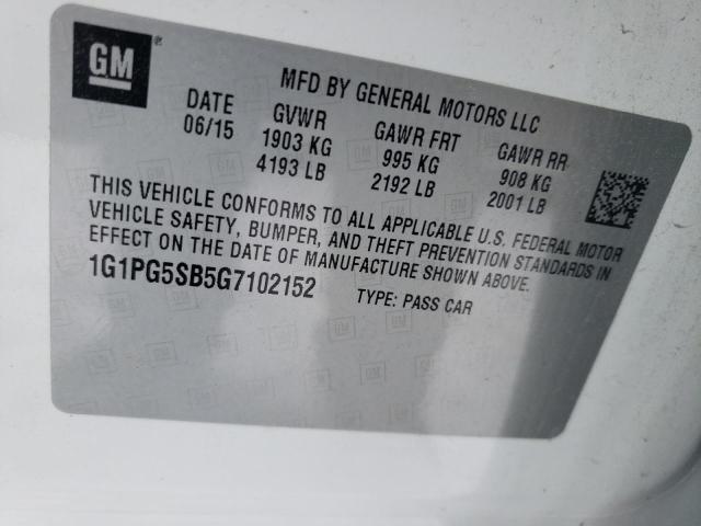 Photo 11 VIN: 1G1PG5SB5G7102152 - CHEVROLET CRUZE 