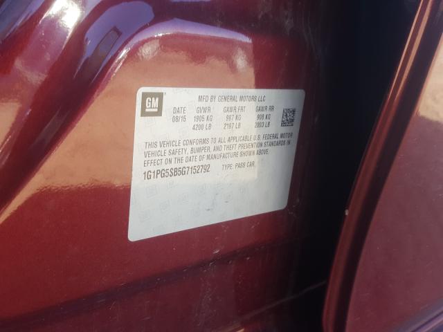 Photo 9 VIN: 1G1PG5SB5G7152792 - CHEVROLET CRUZE LIMI 