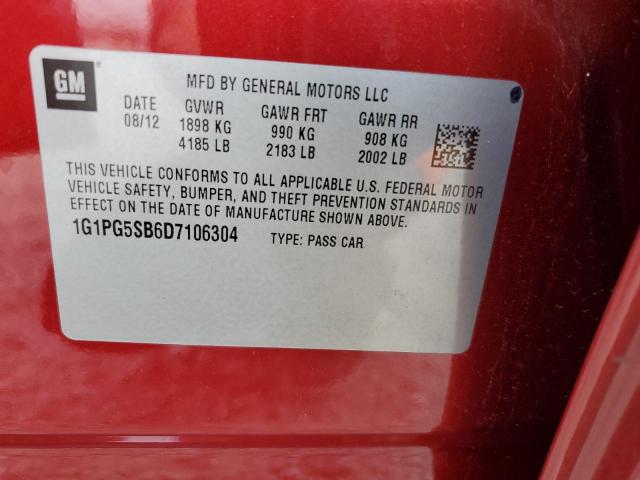 Photo 11 VIN: 1G1PG5SB6D7106304 - CHEVROLET CRUZE LTZ 